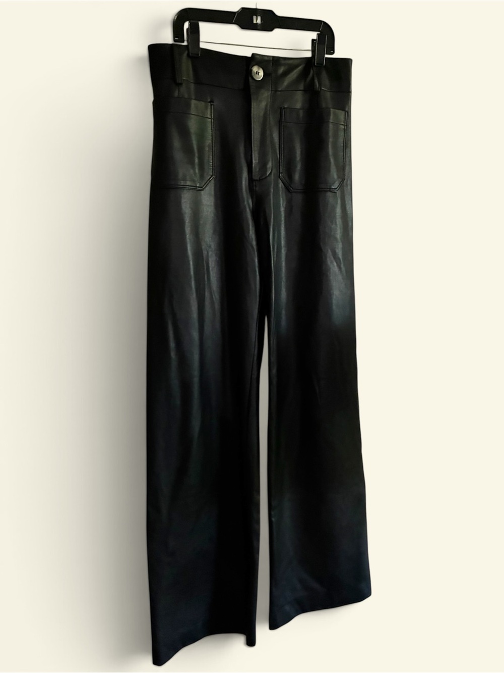 Maeve Colette Wide-Leg Faux Leather Pants Sz26